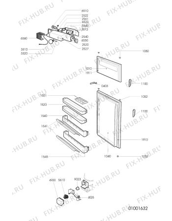 Схема №2 ARF 224/4 с изображением Дверца для холодильника Whirlpool 481944268686