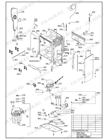 Схема №3 DSFN 1531 (7690133942) с изображением Запчасть для электропосудомоечной машины Beko 1738780100