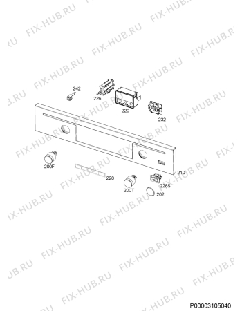 Схема №1 BE500352DM с изображением Панель для плиты (духовки) Aeg 5619148173