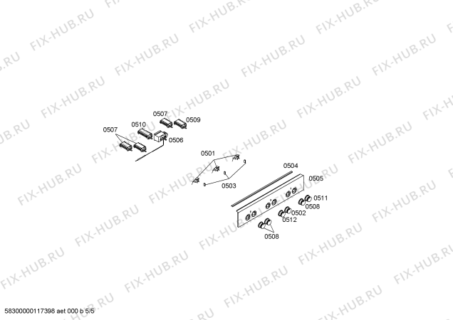 Схема №4 HS340200E с изображением Ручка управления духовкой для плиты (духовки) Siemens 00604764