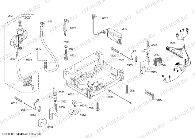 Схема №5 SX56T556EU с изображением Передняя панель для посудомойки Siemens 00706493