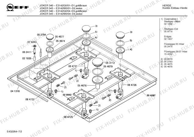 Схема №7 E3142W0 JOKER 345 с изображением Панель для электропечи Bosch 00284223