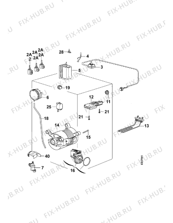 Взрыв-схема стиральной машины Arthurmartinelux AW715T - Схема узла Electrical equipment