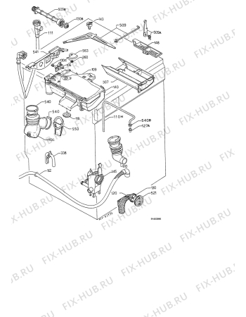 Взрыв-схема стиральной машины Electrolux EW1451W - Схема узла Water equipment