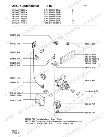 Взрыв-схема стиральной машины Aeg LAV6765 - Схема узла Electrical equipment