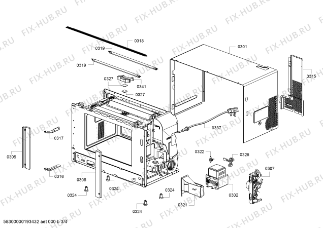 Схема №3 BE634LGS1W с изображением Модуль управления для электропечи Siemens 00773985