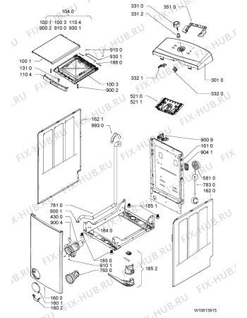 Схема №1 PTL 1061 с изображением Блок управления для стиральной машины Whirlpool 481010579944