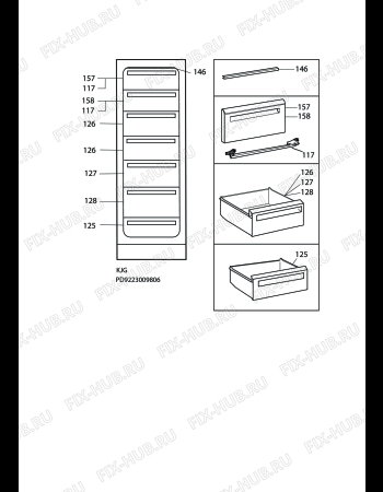 Взрыв-схема холодильника Electrolux EUC31208W - Схема узла C10 Interior
