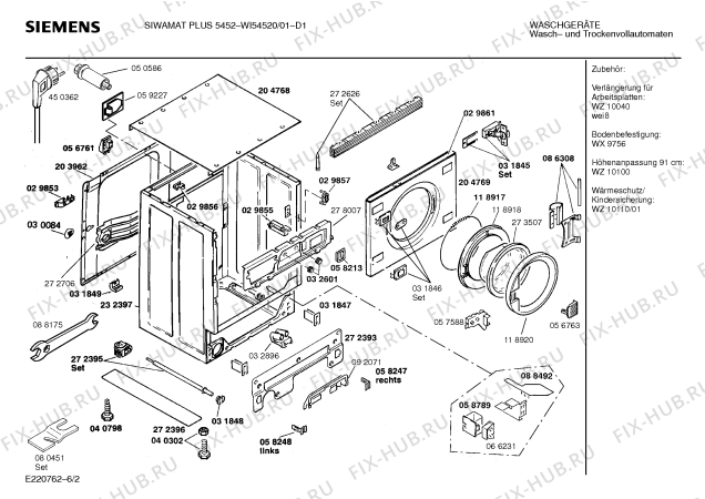 Схема №4 WI54520 SIWAMAT PLUS 5452 с изображением Панель управления для стиральной машины Siemens 00283328