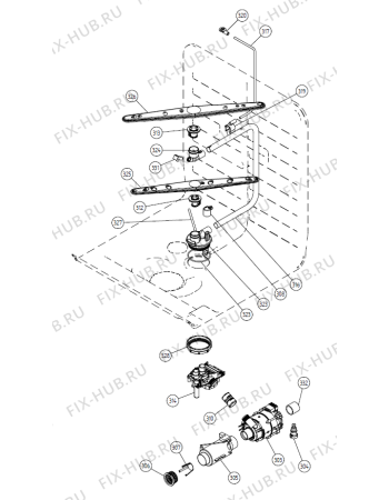 Взрыв-схема посудомоечной машины Gorenje DFUD141 US   -M-Grey FI 60 (900001258, DW20.3) - Схема узла 03