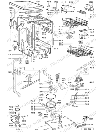 Схема №2 GSF 2989 WS с изображением Обшивка для посудомоечной машины Whirlpool 481245373342