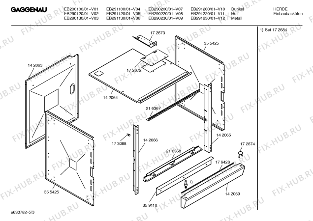 Схема №2 EB291120 с изображением Заглушка для плиты (духовки) Bosch 00159633