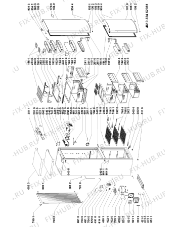 Схема №1 ARC 6700/IX с изображением Микромодуль для холодильника Whirlpool 481221479294