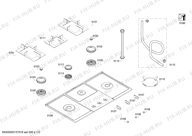 Схема №2 PXD178MQ с изображением Клапан для духового шкафа Bosch 00623266