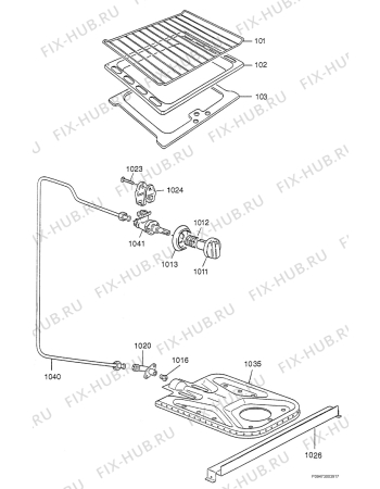 Взрыв-схема комплектующей Zanussi Z5540GB - Схема узла Section 7