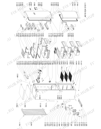 Схема №1 ARC 6700/AL с изображением Сенсорная панель для холодильной камеры Whirlpool 481246469087