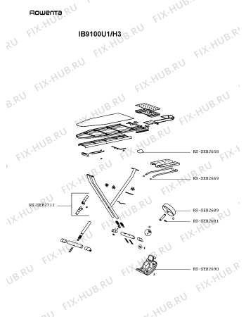 Схема №1 IB9100U1/H3 с изображением Другое для гладильной доски Rowenta RS-SEB2711