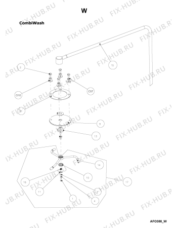 Схема №24 AFO 389 с изображением Запчасть для комплектующей Whirlpool 483286011593