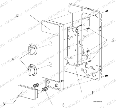 Взрыв-схема микроволновой печи Husqvarna Electrolux QN4010X - Схема узла Section 4