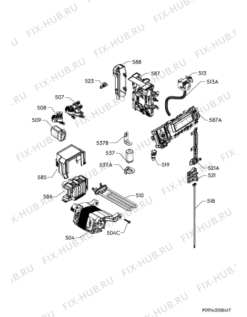 Взрыв-схема стиральной машины Professional WE8V - Схема узла Electrical equipment 268