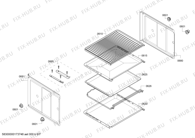 Схема №5 HCE745853R с изображением Стеклокерамика для духового шкафа Bosch 00713026