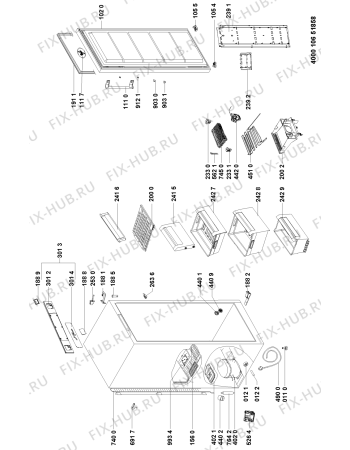 Схема №1 WGKN 1650 A++ с изображением Дверка для холодильной камеры Whirlpool 481010595354