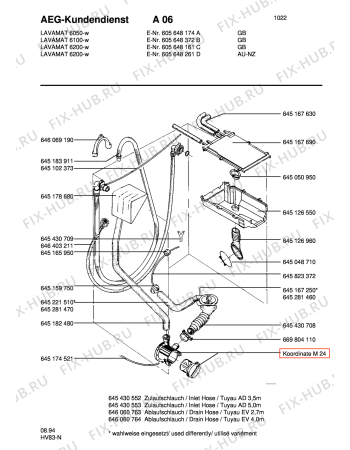 Взрыв-схема стиральной машины Aeg LAV6100DIG-W GB - Схема узла Water equipment