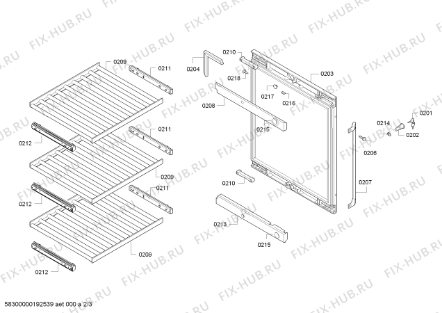 Взрыв-схема холодильника Gaggenau RW402261 Gaggenau - Схема узла 02