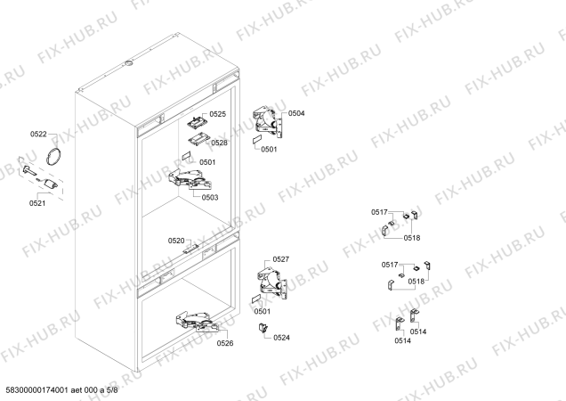 Схема №6 CI36BP01 с изображением Трансформатор для холодильника Bosch 00643025