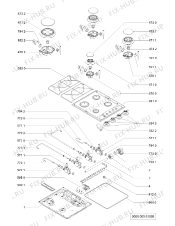 Схема №1 AKM 208/CF с изображением Затычка для плиты (духовки) Whirlpool 481944239396