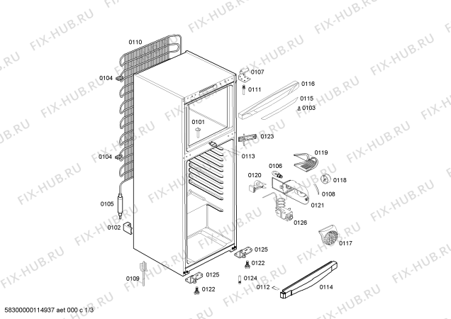 Схема №3 KDN49P70AR с изображением Конденсатор для холодильника Bosch 00603676