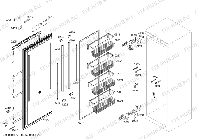 Схема №3 FIN36MIIL5 с изображением Силовой модуль для холодильника Bosch 00702970