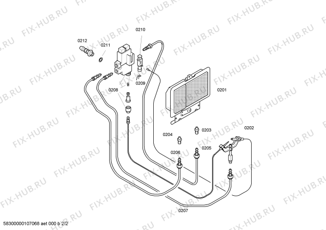 Схема №2 2DC270XS Bosch с изображением Кнопка для обогревателя (вентилятора) Bosch 00418363