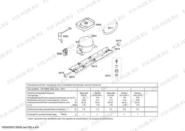 Взрыв-схема холодильника Bosch KGN36A73 - Схема узла 04