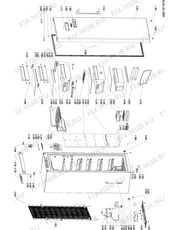 Схема №1 GKN 19P5 A++SW с изображением Полка для холодильника Whirlpool 481010622305