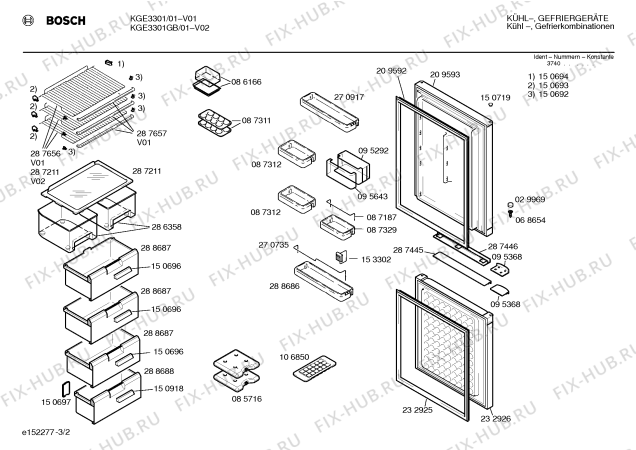 Взрыв-схема холодильника Bosch KGE3301GB - Схема узла 02