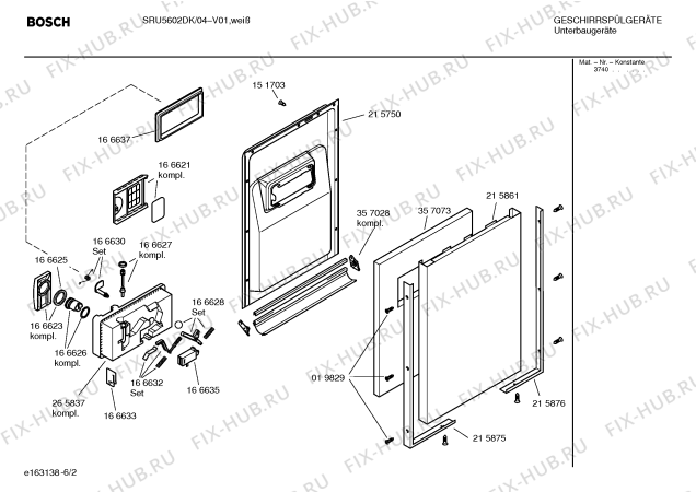 Схема №4 SRU5602DK с изображением Инструкция по эксплуатации для посудомоечной машины Bosch 00529068