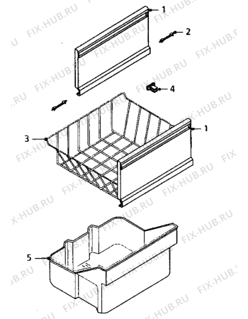 Взрыв-схема холодильника Acec SV2311 - Схема узла Internal parts freezer