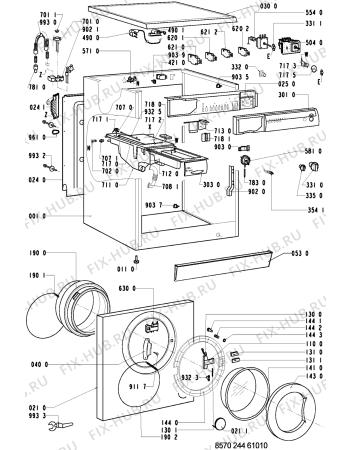 Схема №2 AWM 244/5 с изображением Декоративная панель для стиралки Whirlpool 481245219854