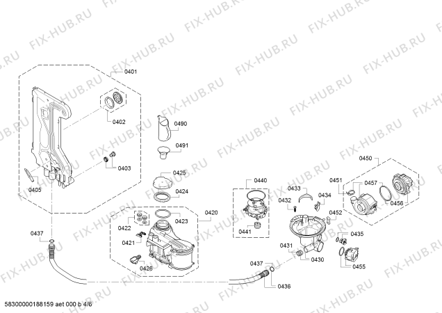 Схема №4 SPS63M02TC с изображением Передняя панель для посудомоечной машины Bosch 00791416