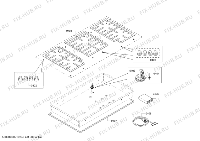 Схема №2 NGM8646UC Bosch с изображением Варочная панель для электропечи Bosch 11027277