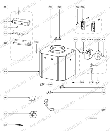 Взрыв-схема вытяжки Electrolux EFCR956X - Схема узла Section 3