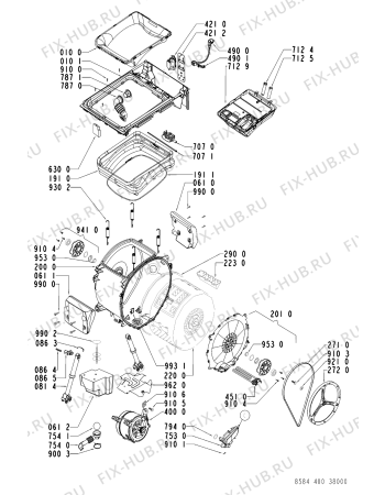 Взрыв-схема стиральной машины White Westinghouse K 400 TL - Схема узла