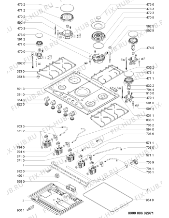 Схема №2 KGH705X2 (F091837) с изображением Наставление для электропечи Indesit C00362541