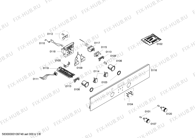 Схема №5 HB330580 с изображением Ручка управления духовкой для электропечи Siemens 00600067