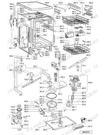 Схема №2 ADP 5968 WHM с изображением Блок управления для электропосудомоечной машины Whirlpool 481221478948