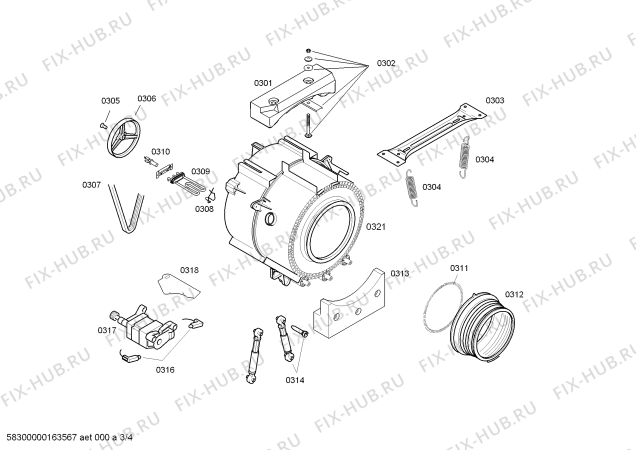 Схема №3 CM1021KTR с изображением Панель управления для стиралки Bosch 00741197