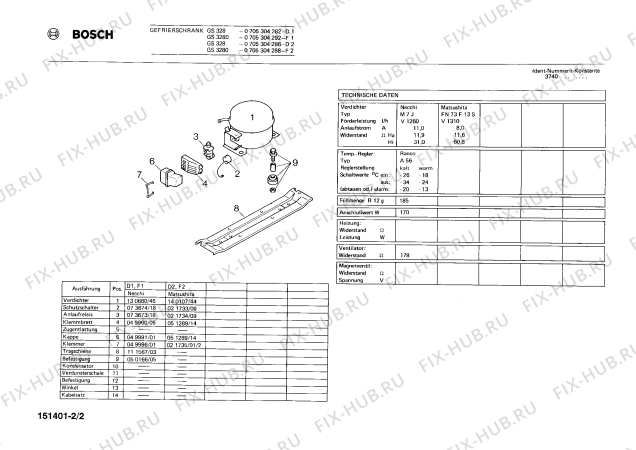 Взрыв-схема холодильника Bosch 0705304288 GS3280 - Схема узла 02