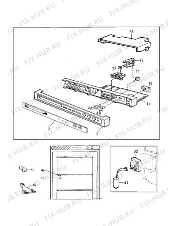 Взрыв-схема холодильника Zanussi ZV272C - Схема узла Electrical equipment