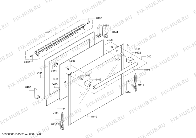 Схема №5 HBA43B222F с изображением Изоляция для электропечи Bosch 00687995